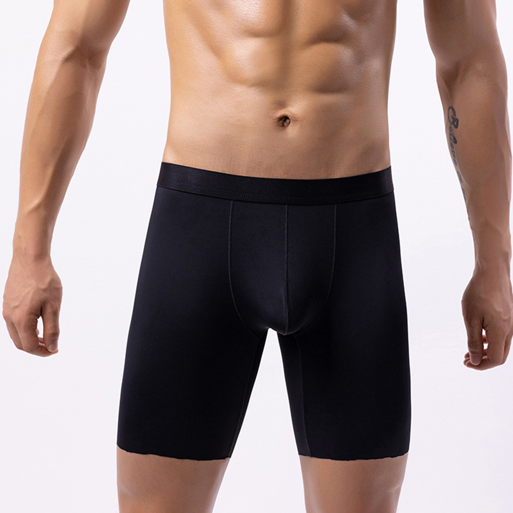 Men Ice Silk Long Leg Shorts B - Long Leg Trunk Men ulasan dan harga