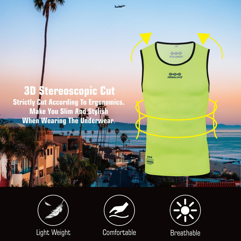 KEMALOCE Cycling Base Layer Me - Sleeveless Undershirt ulasan dan harga