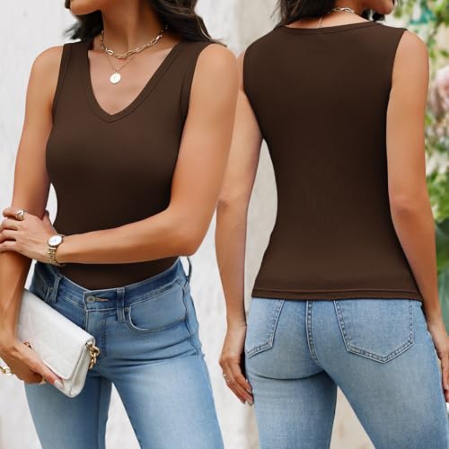 Chulianyouhuo Womens Sleeveles - Tank Top Ribbed ulasan dan harga