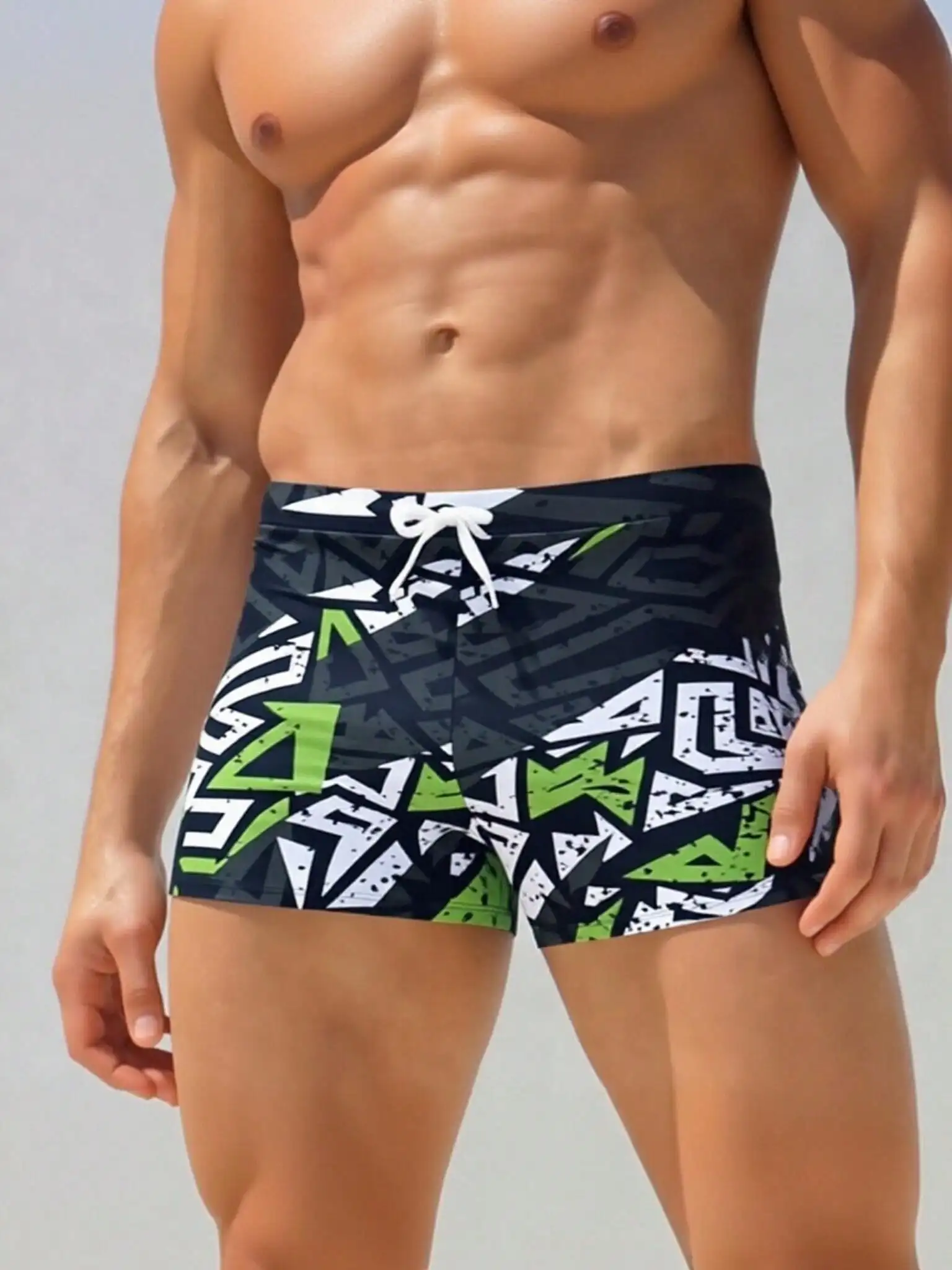 Men's Fashion Printed Pattern  - Bamboo Fiber Trunk ulasan dan harga