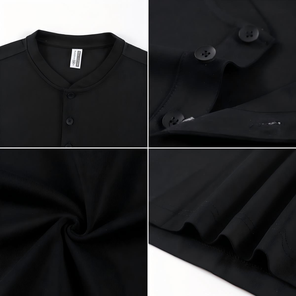 2026 NEW Solid Cotton Henley S - Undershirt Crew Neck ulasan dan harga