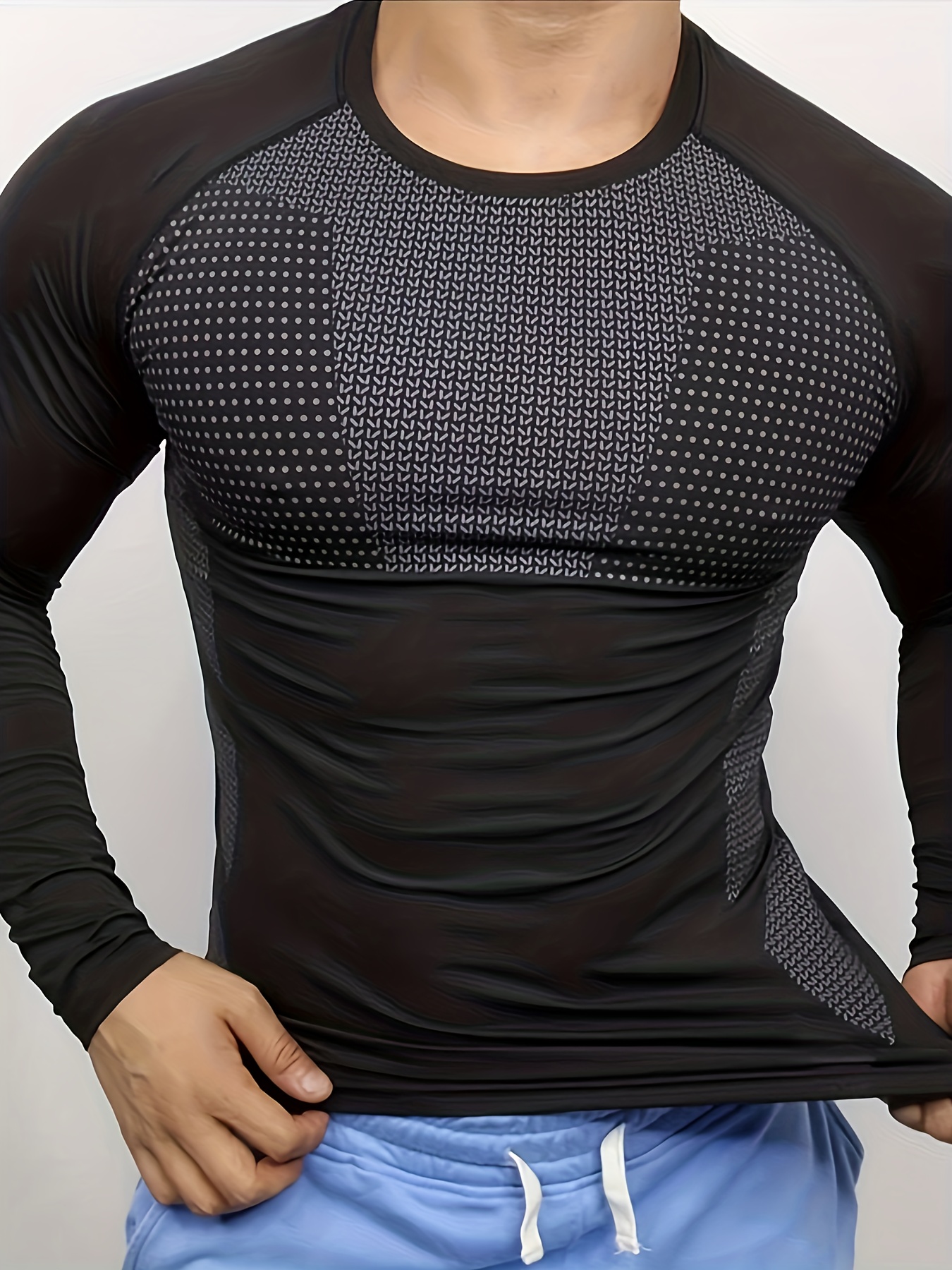 Men's autumn and winter thick  - T Shirt Tight Fit ulasan dan harga
