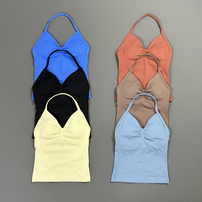 Sports Tank Top Women Halter V - Suspender Tank Top ulasan dan harga