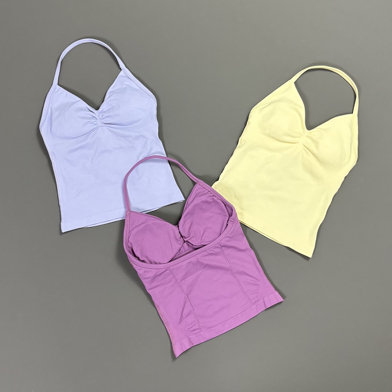Sports Tank Top Women Halter V - Suspender Tank Top ulasan dan harga