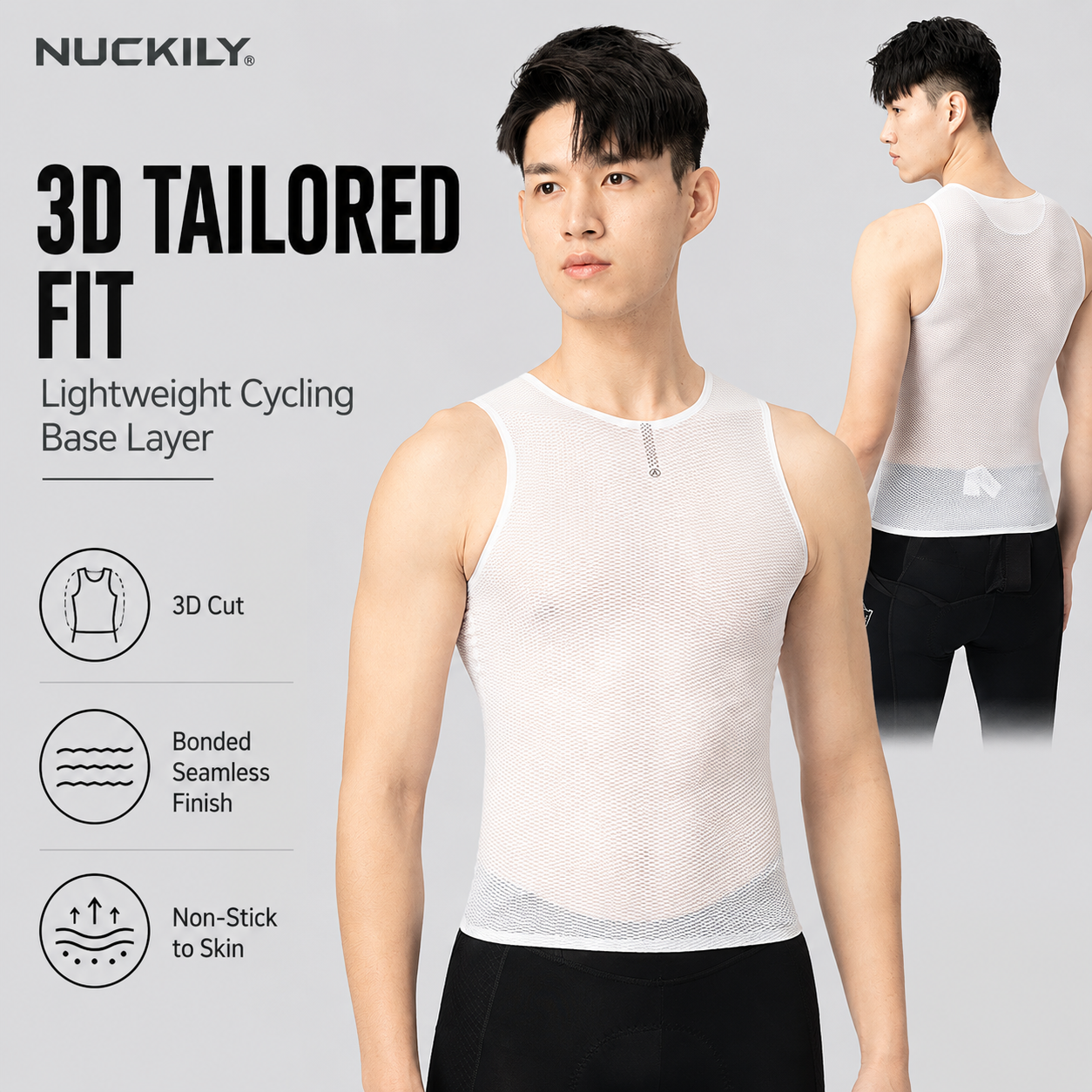 NUCKILY Men Cycling Base Layer - Sleeveless Undershirt ulasan dan harga