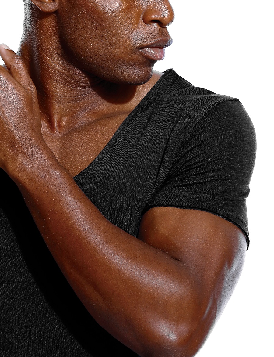 Scoop Neck T Shirt for Men Low - Undershirt Crew Neck ulasan dan harga