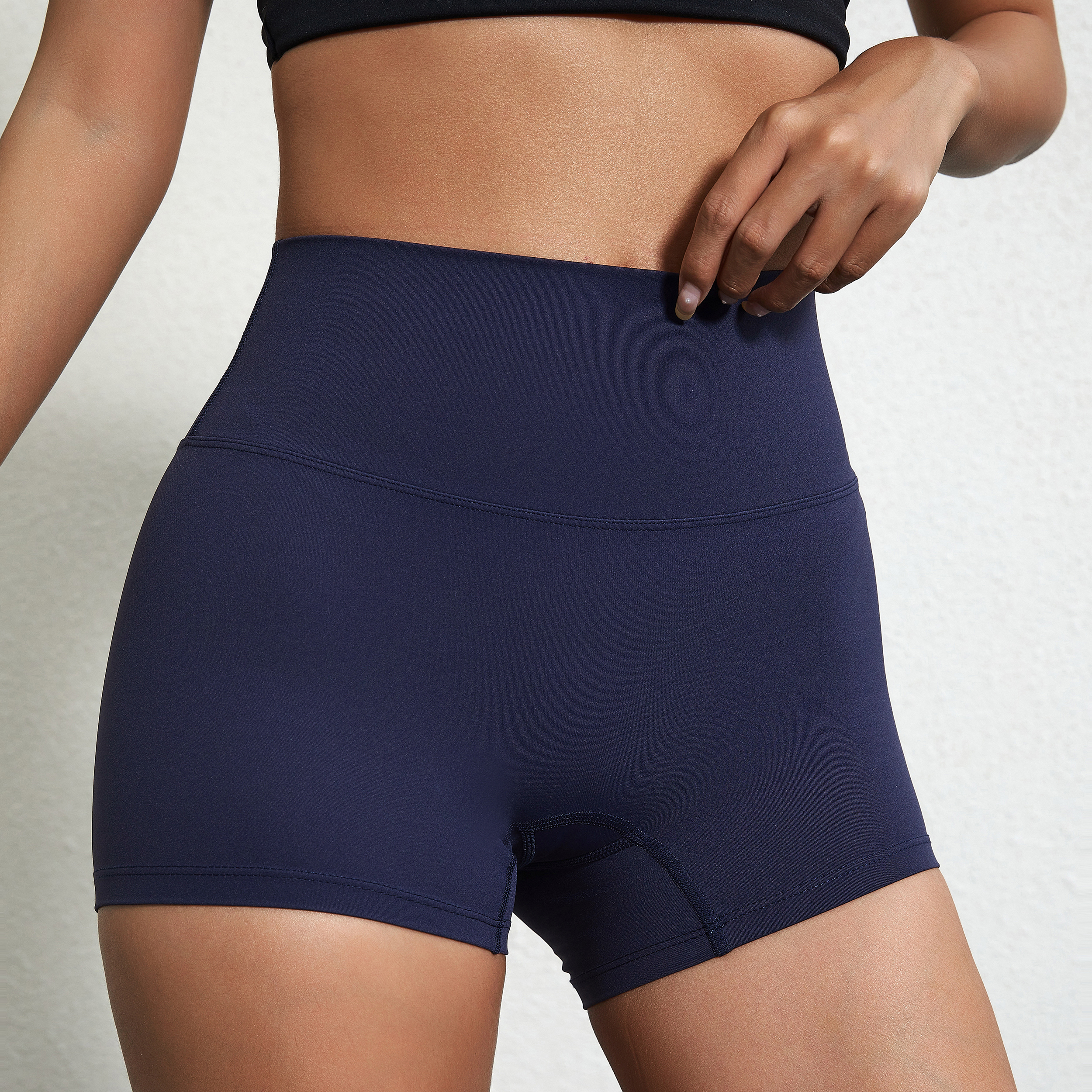 Sexy Solid Color High Waist Yo - Compression Shorts Athletes ulasan dan harga
