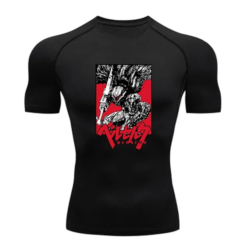 Sportswear for Men Gym Anime B - T Shirt Tight Fit ulasan dan harga