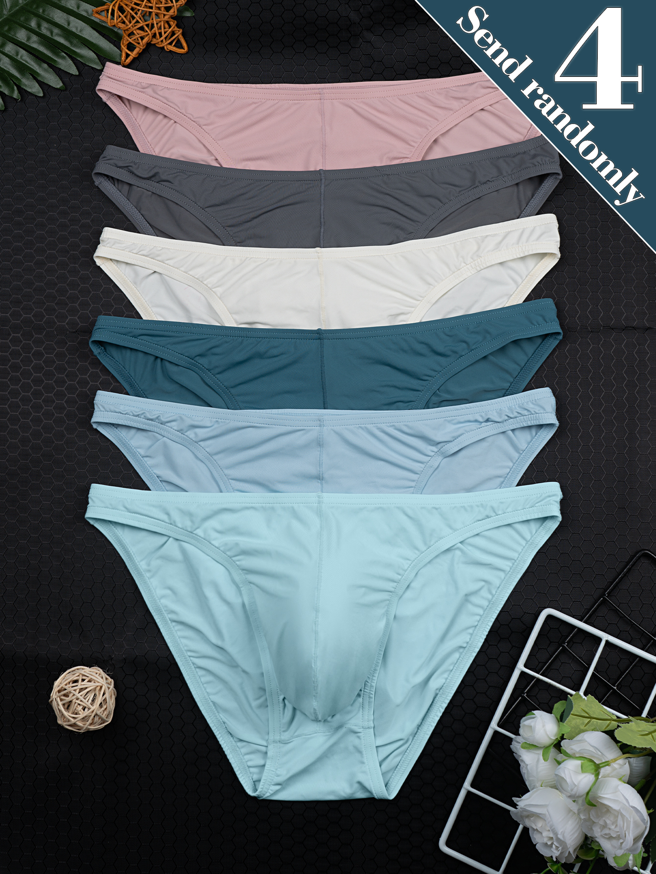 4-Pack Random Color Men's New  - Multi Pack Underwear ulasan dan harga