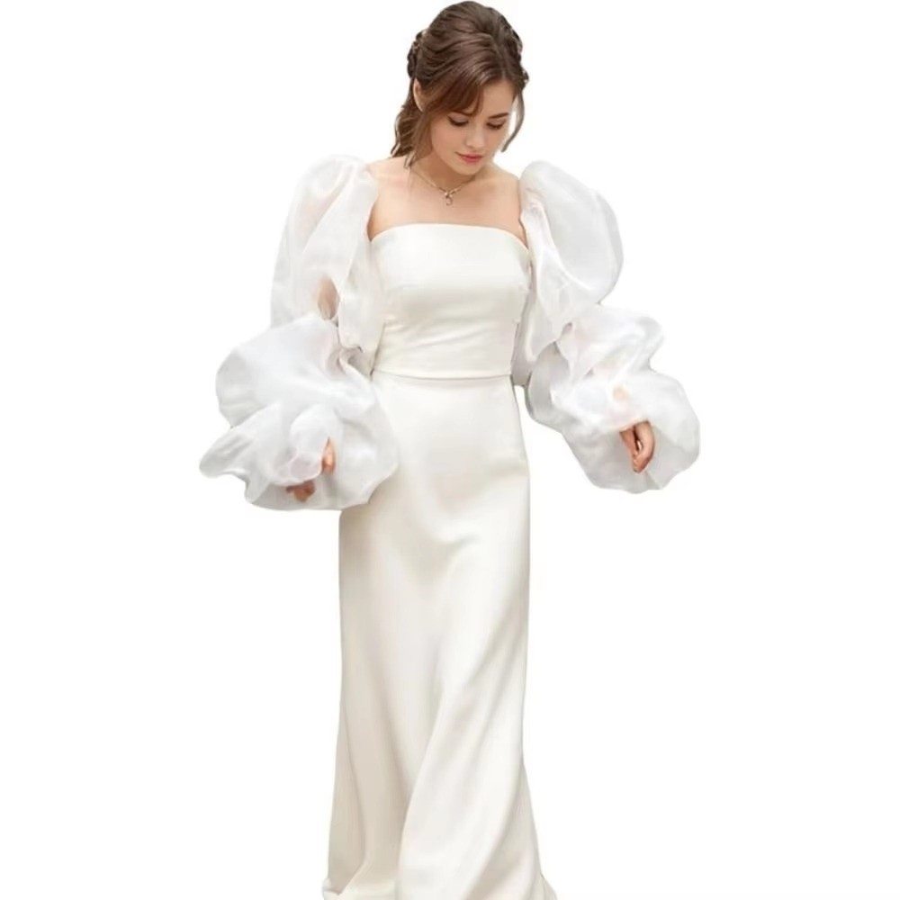 Elegant Puffy Wedding Arm Slee - Thermal Long John ulasan dan harga