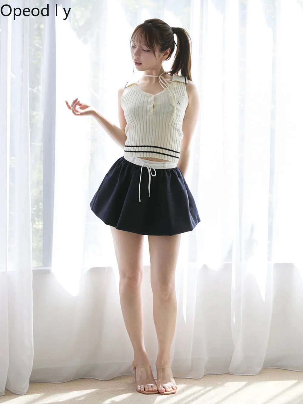 Japanese Sweet Lapel Twist V-n - Suspender Tank Top ulasan dan harga