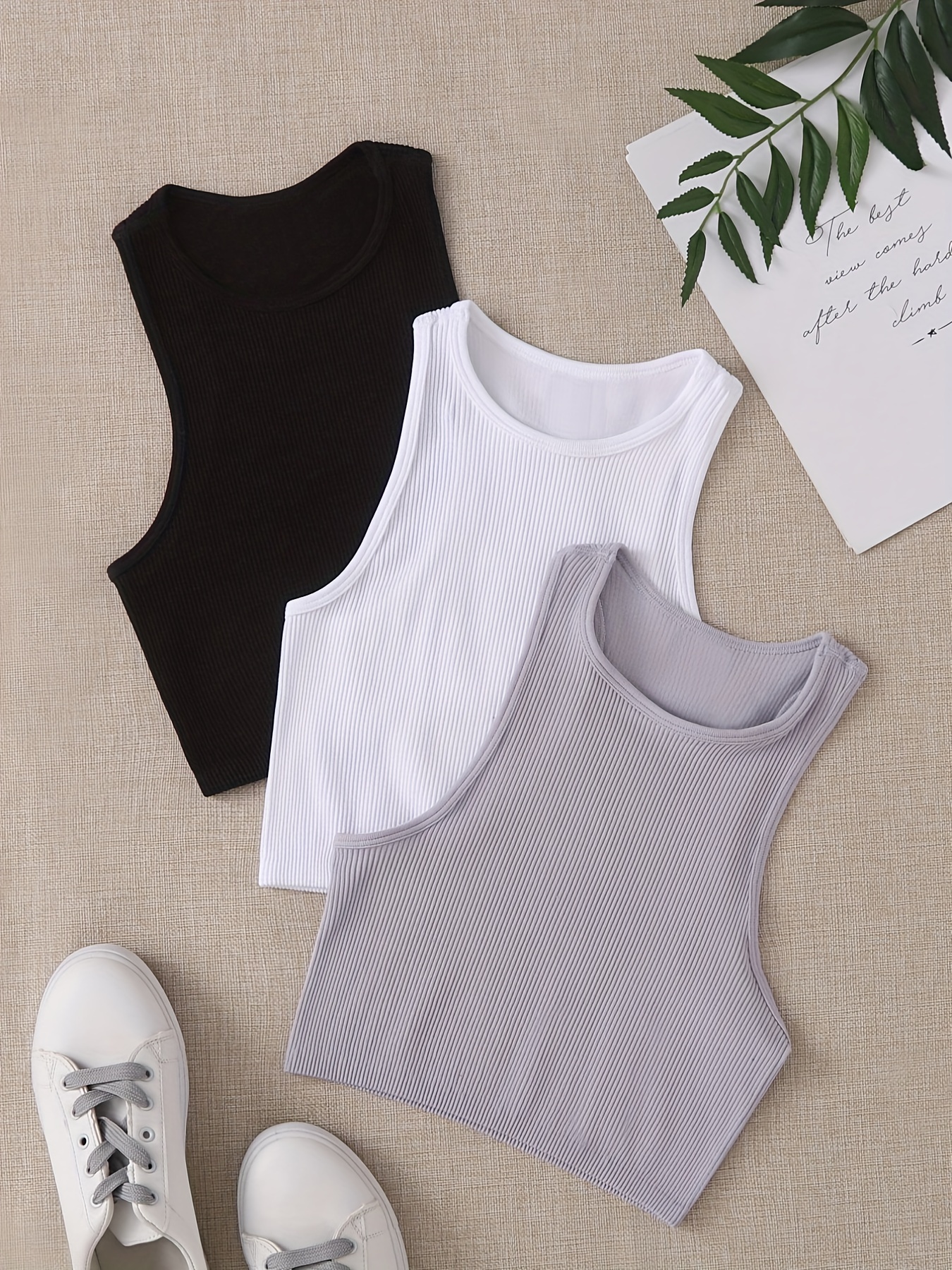 Ribbed Seamless Sports Bra Tan - Tank Top Ribbed ulasan dan harga