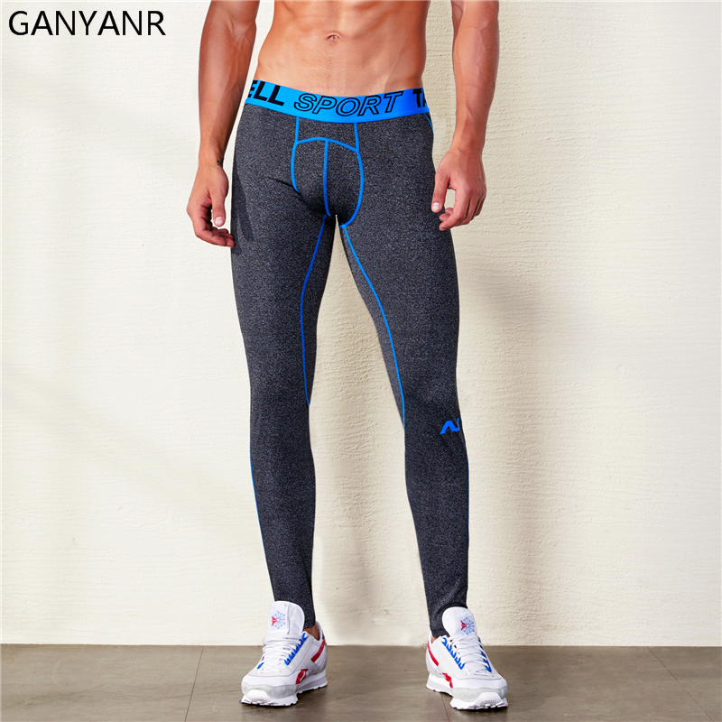 GANYANR Running Tights Men Spo - Compression Long Pant ulasan dan harga