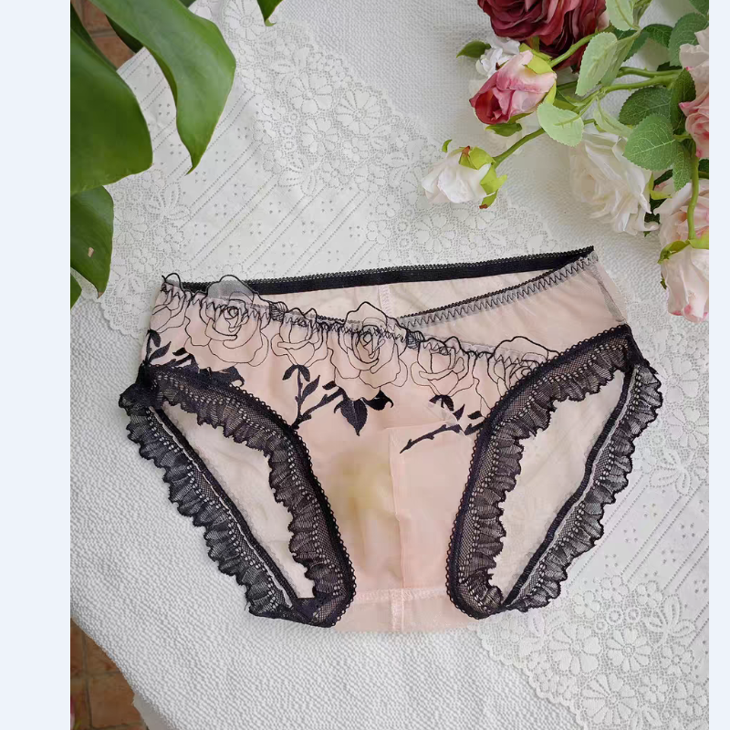 Men's Elegant Embroidery Lace  - Pouch Boxer Pouch ulasan dan harga